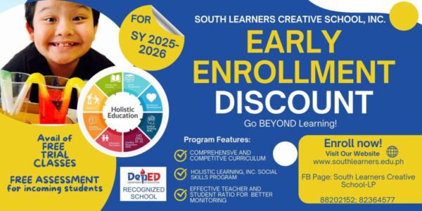 SLCS Early Enrollment Discount 2025 banner