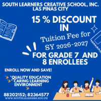 South Learners Creative School SCLS Las Pinas Early Enrollment Discount